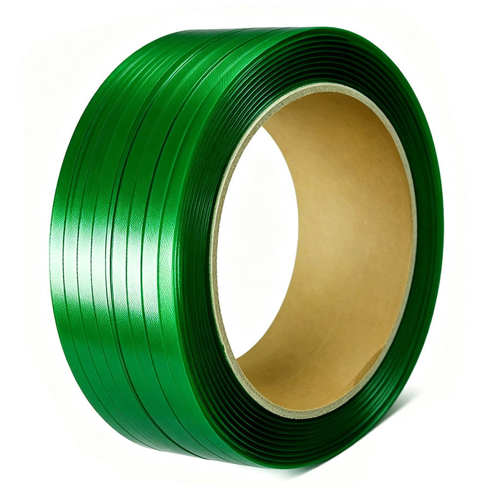 Konnfeir PET Strapping Banding Roll 5/8" x 0.035" 1400lbs Break Strength Polyester Strap for Heavy Duty Packaging UV Water Rust Resistance