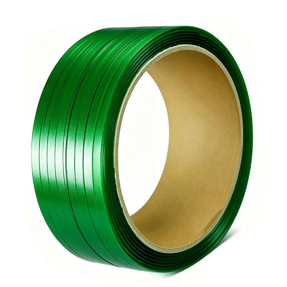 Konnfeir PET Strapping Banding Roll 5/8" x 0.035" 1400lbs Break Strength Polyester Strap for Heavy Duty Packaging UV Water Rust Resistance
