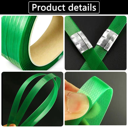Konnfeir PET Strapping Banding Roll 5/8" x 0.035" 1400lbs Break Strength Polyester Strap for Heavy Duty Packaging UV Water Rust Resistance