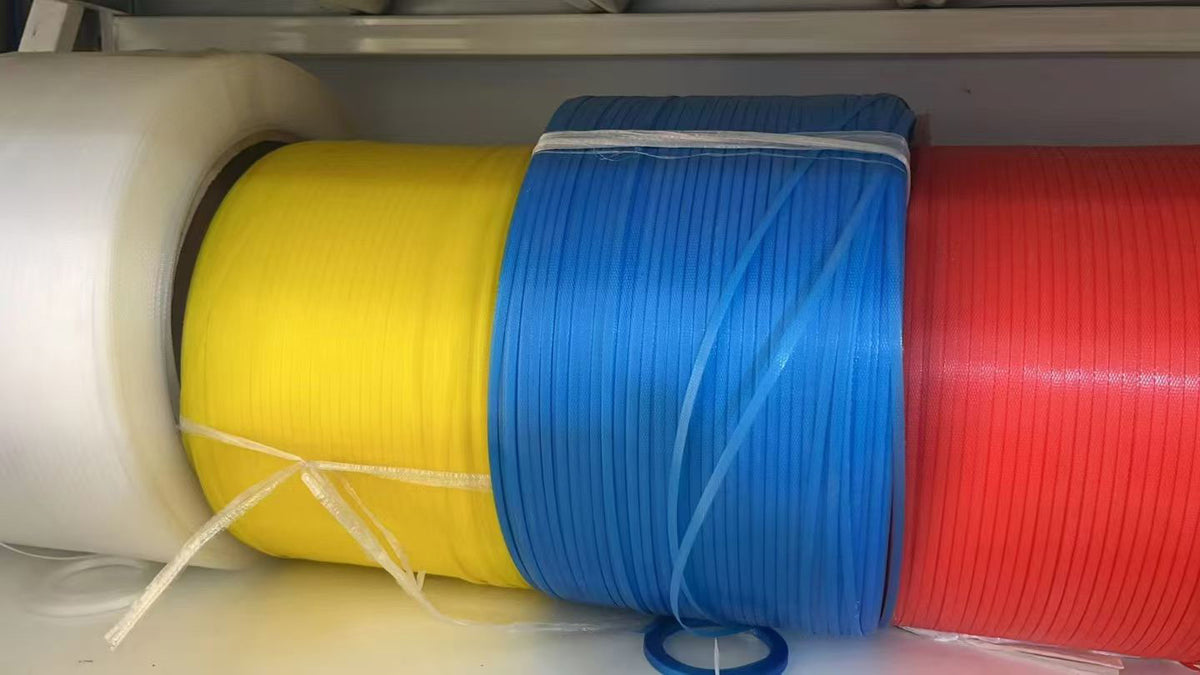 Konnfeir Hand Grade Polypropylene (PP) Strapping Coil 0.059" x 0.0315" 330lbs Break Strength White Poly Strap for Manual Packing Box Packing Strapping